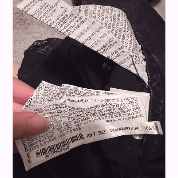 Zara Super Stretch Denim Skinny Jeans Charcoal - Picture 6 of 6